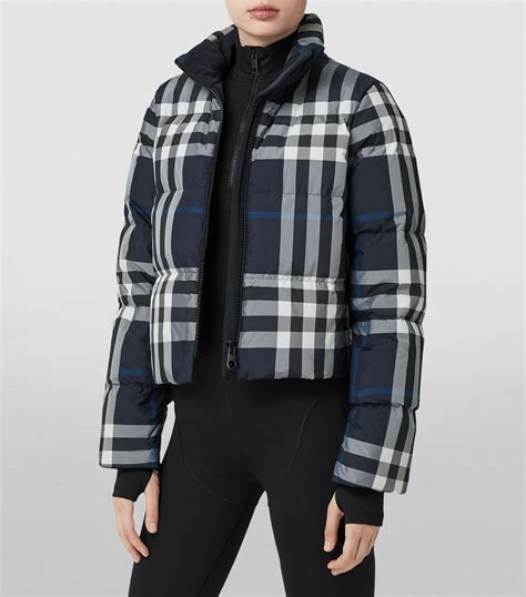 burberry parka puffer jacket|Burberry check cropped puffer jacket.